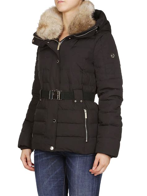 fur collar leather jacket michael kors|Michael Kors military coats.